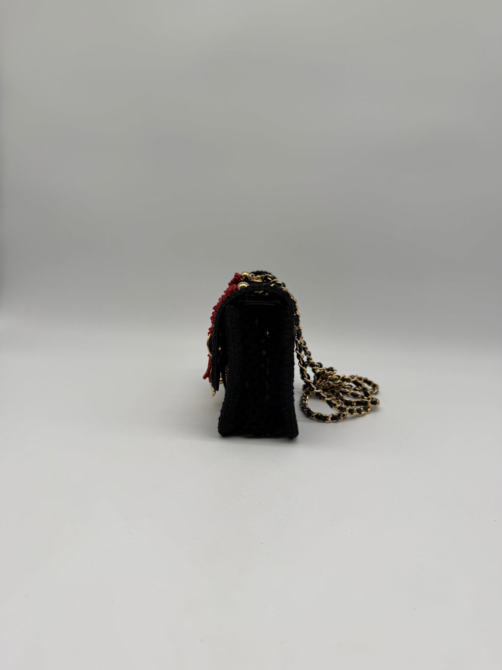 Chanel Coco Beach 2026 Mini Flapbag Black Mesh & Gold Tone Metal