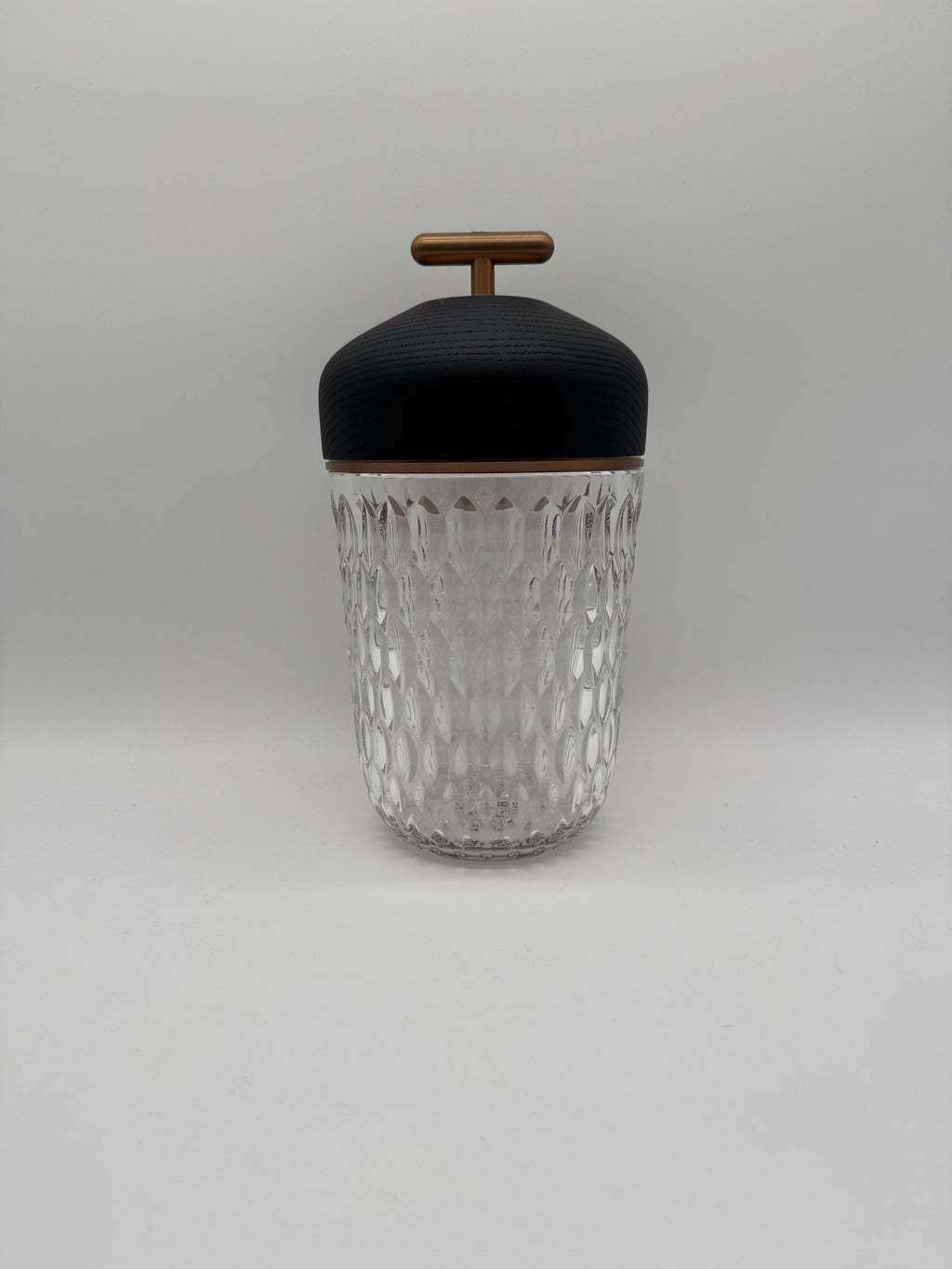 Saint-Louis Folia Portable Lamp Black Wood Bronze Anodized