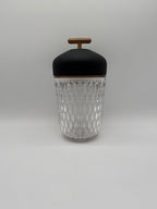 Saint-Louis Folia Portable Lamp Black Wood Bronze Anodized