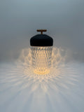 Saint-Louis Folia Portable Lamp Black Wood Bronze Anodized