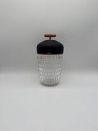 Saint-Louis Folia Portable Lamp Black Wood Bronze Anodized