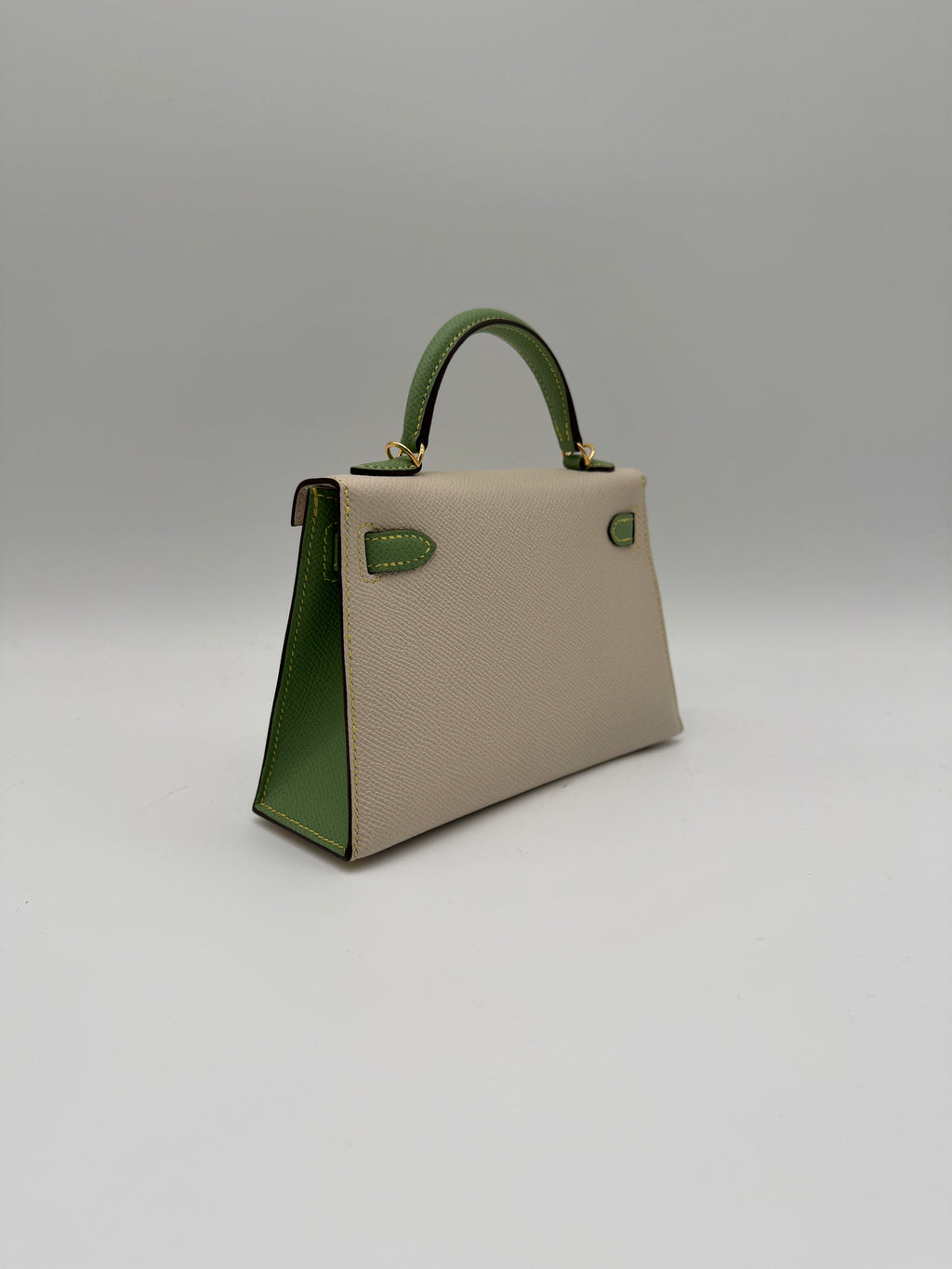 Hermès K20 HSS Craie, Vert Cricket Epsom Gold Hardware