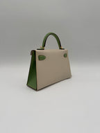 Hermès K20 HSS Craie, Vert Cricket Epsom Gold Hardware
