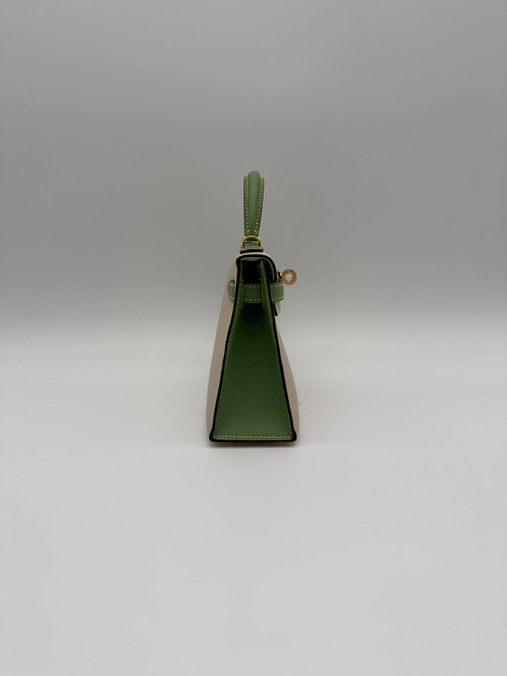 Hermès K20 HSS Craie, Vert Cricket Epsom Gold Hardware