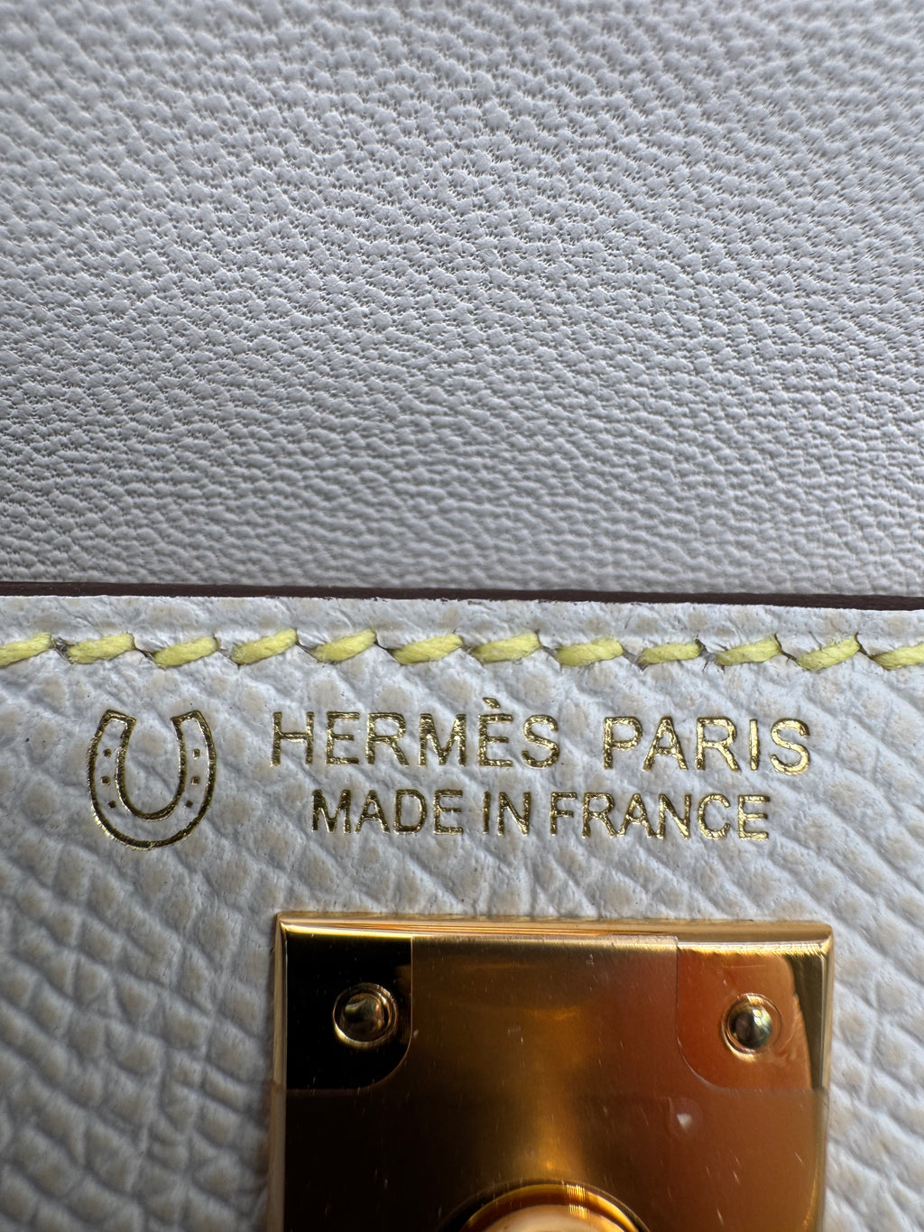 Hermès K20 HSS Craie, Vert Cricket Epsom Gold Hardware