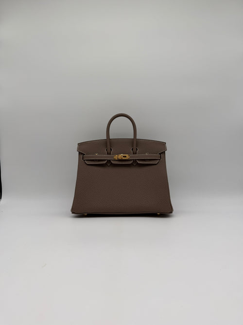 Hermès Birkin 25 Etoupe Togo Gold Hardware