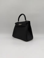 Hermès Kelly 25 Black Togo Palladium Hardware