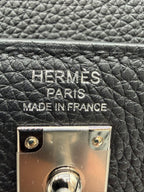 Hermès Kelly 25 Black Togo Palladium Hardware