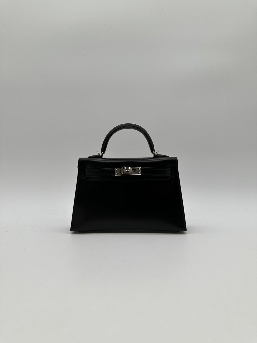Hermès Mini Kelly Black Box LeatherPalladium Hardware
