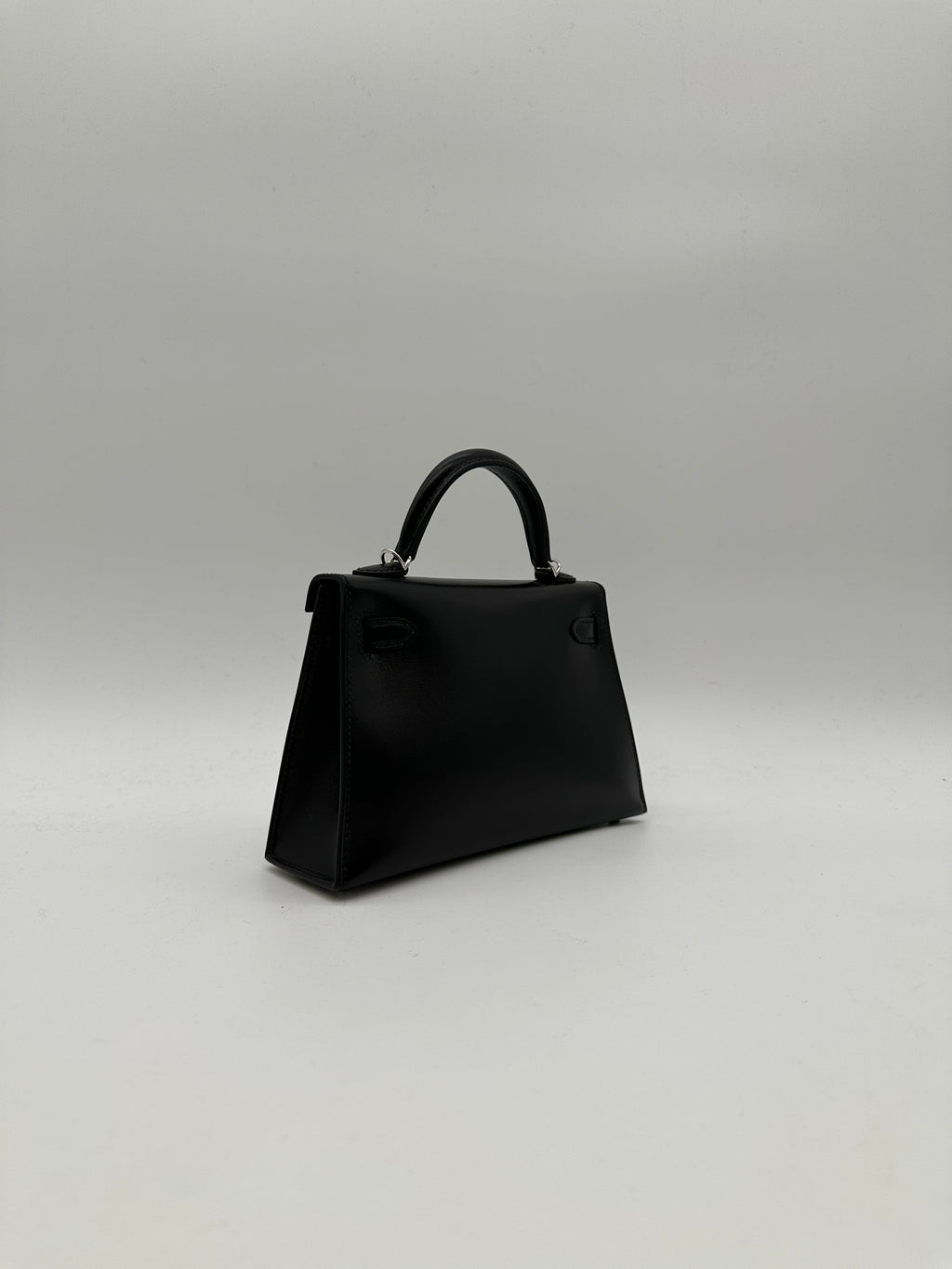 Hermès Mini Kelly Black Box LeatherPalladium Hardware