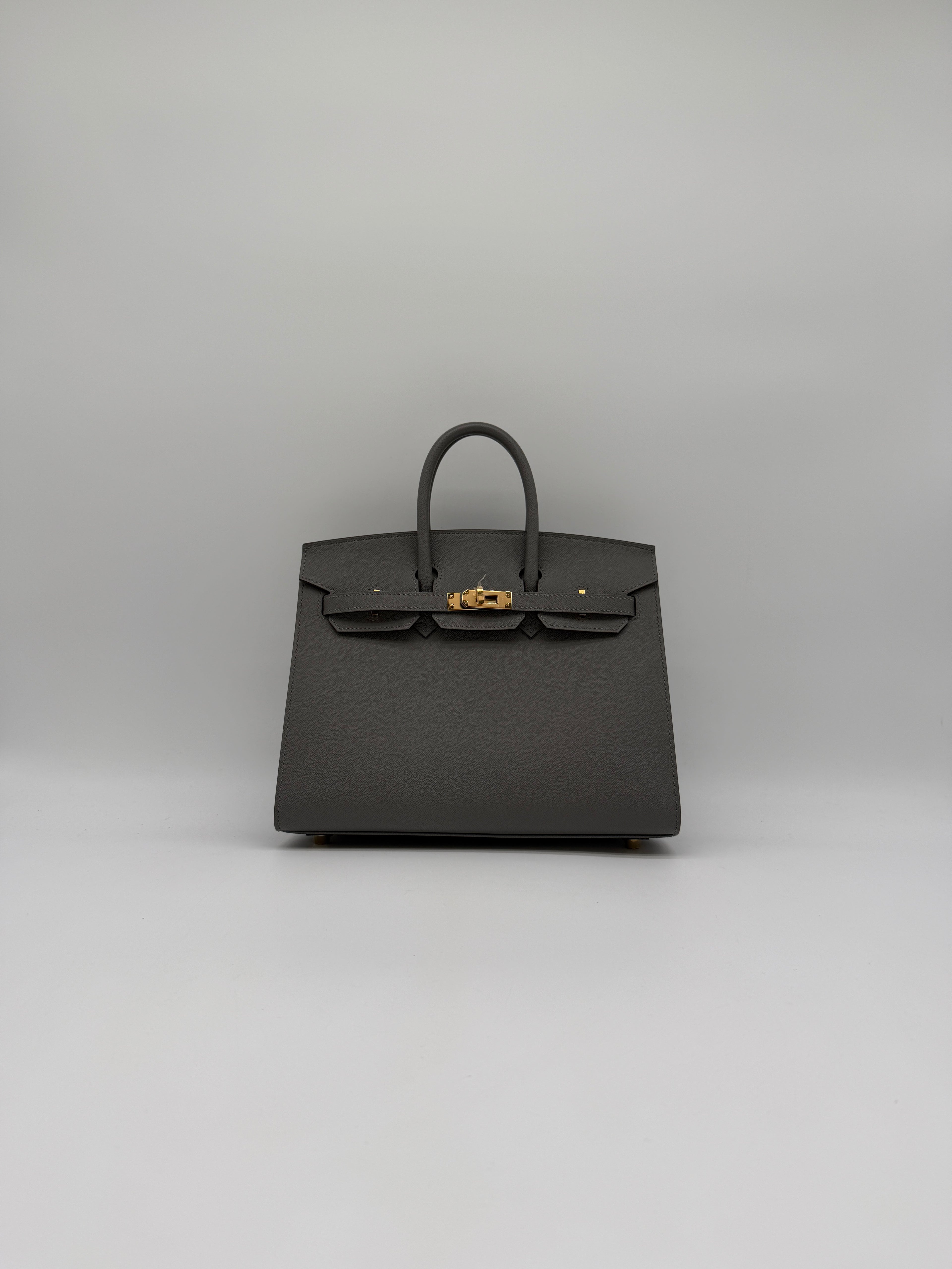 Hermès Birkin 25 Sellier Gris Meyer Madame Gold Hardware