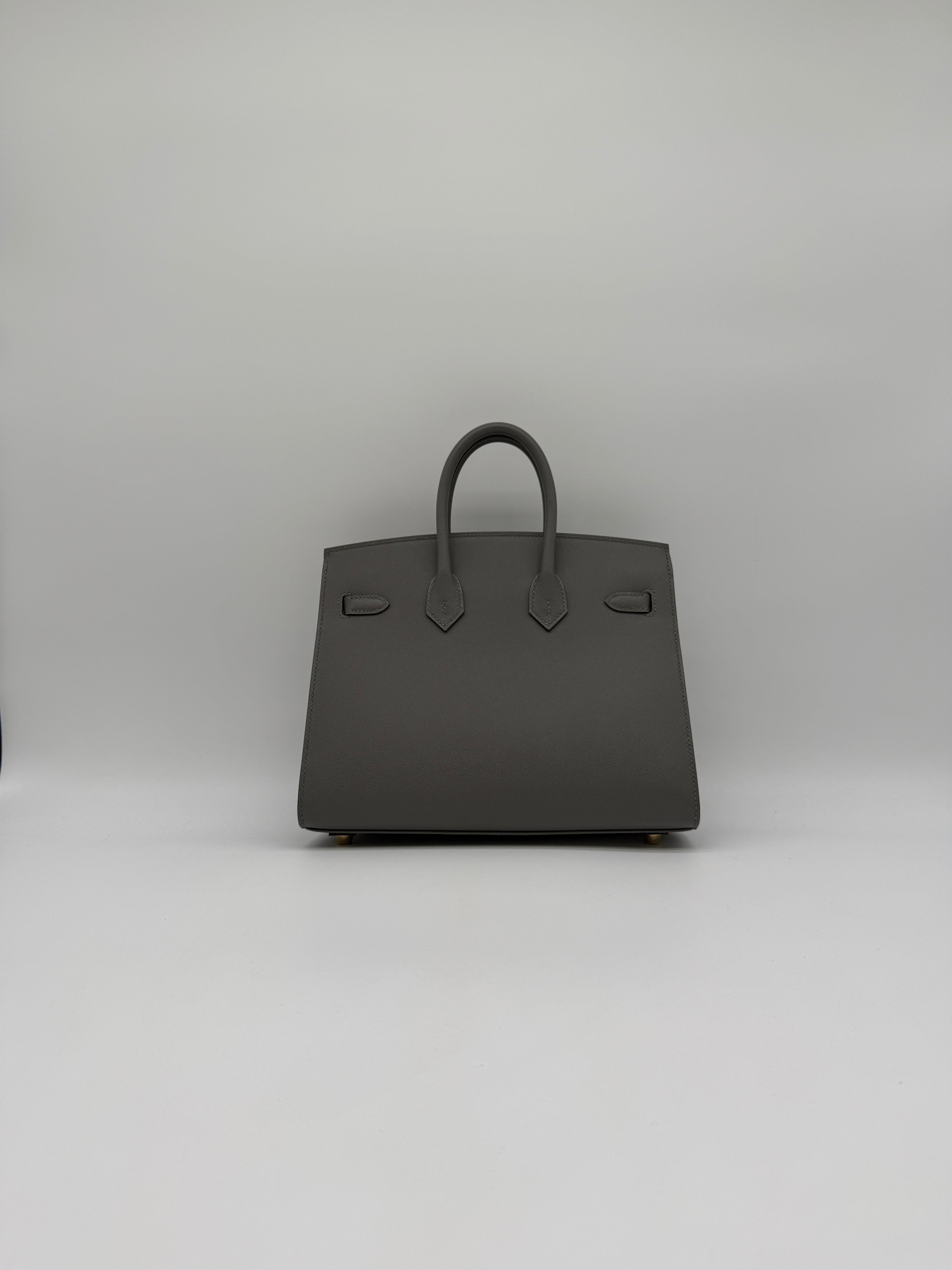 Hermès Birkin 25 Sellier Gris Meyer Madame Gold Hardware