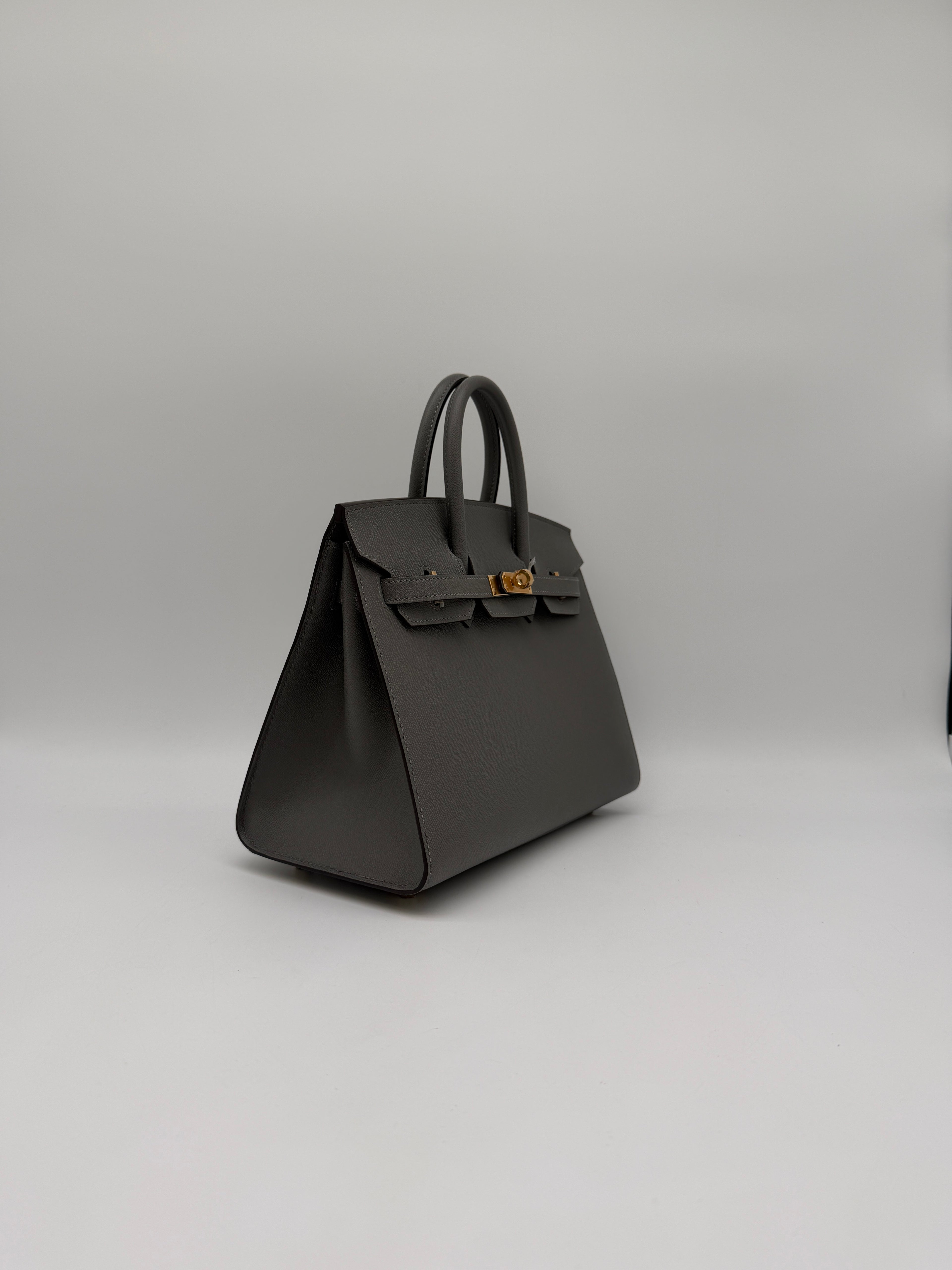 Hermès Birkin 25 Sellier Gris Meyer Madame Gold Hardware