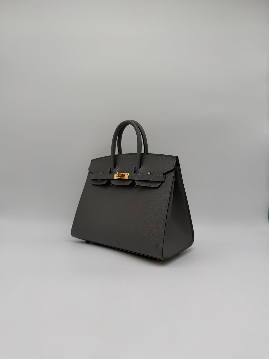 Hermès Birkin 25 Sellier Gris Meyer Madame Gold Hardware