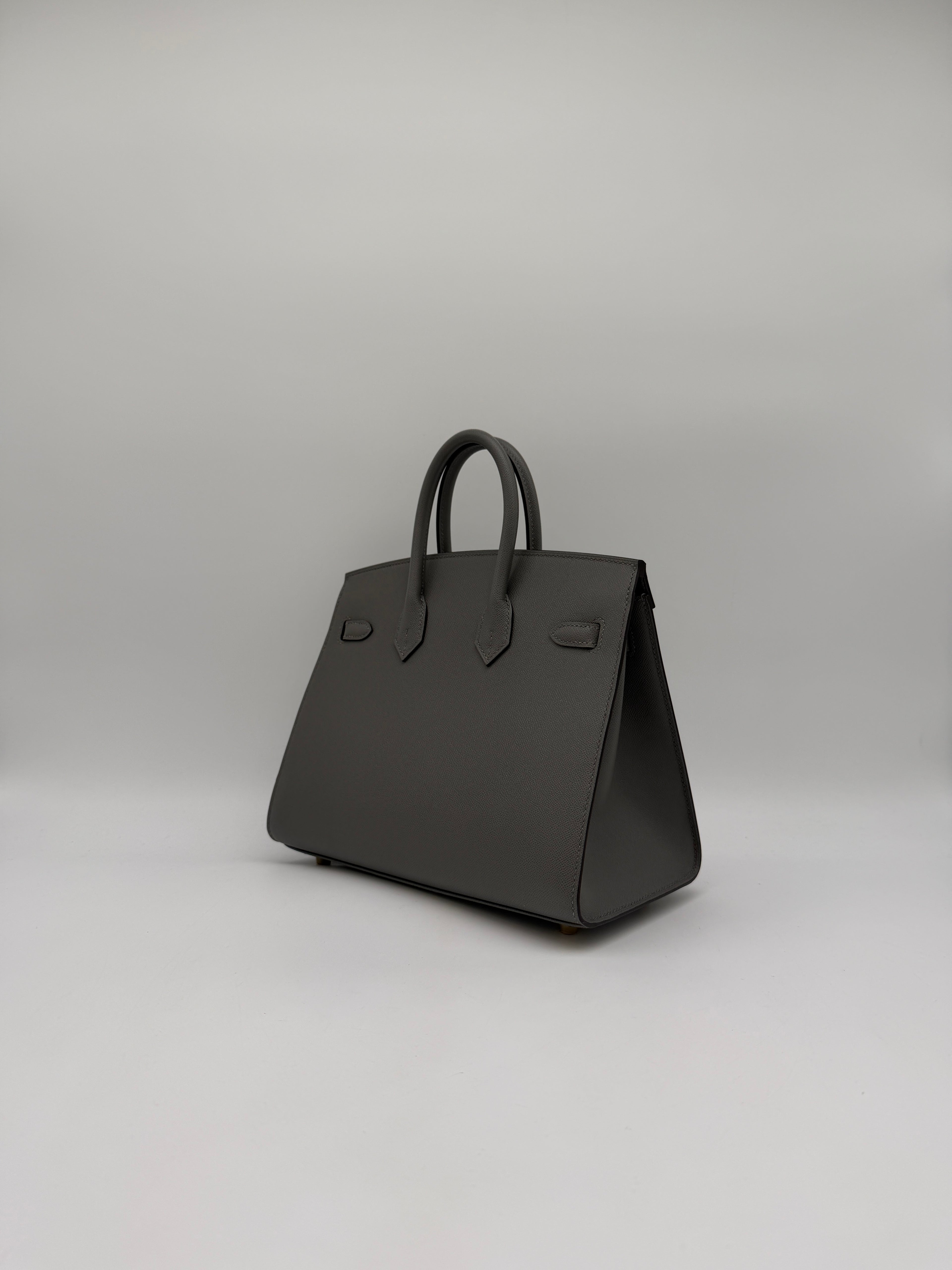 Hermès Birkin 25 Sellier Gris Meyer Madame Gold Hardware