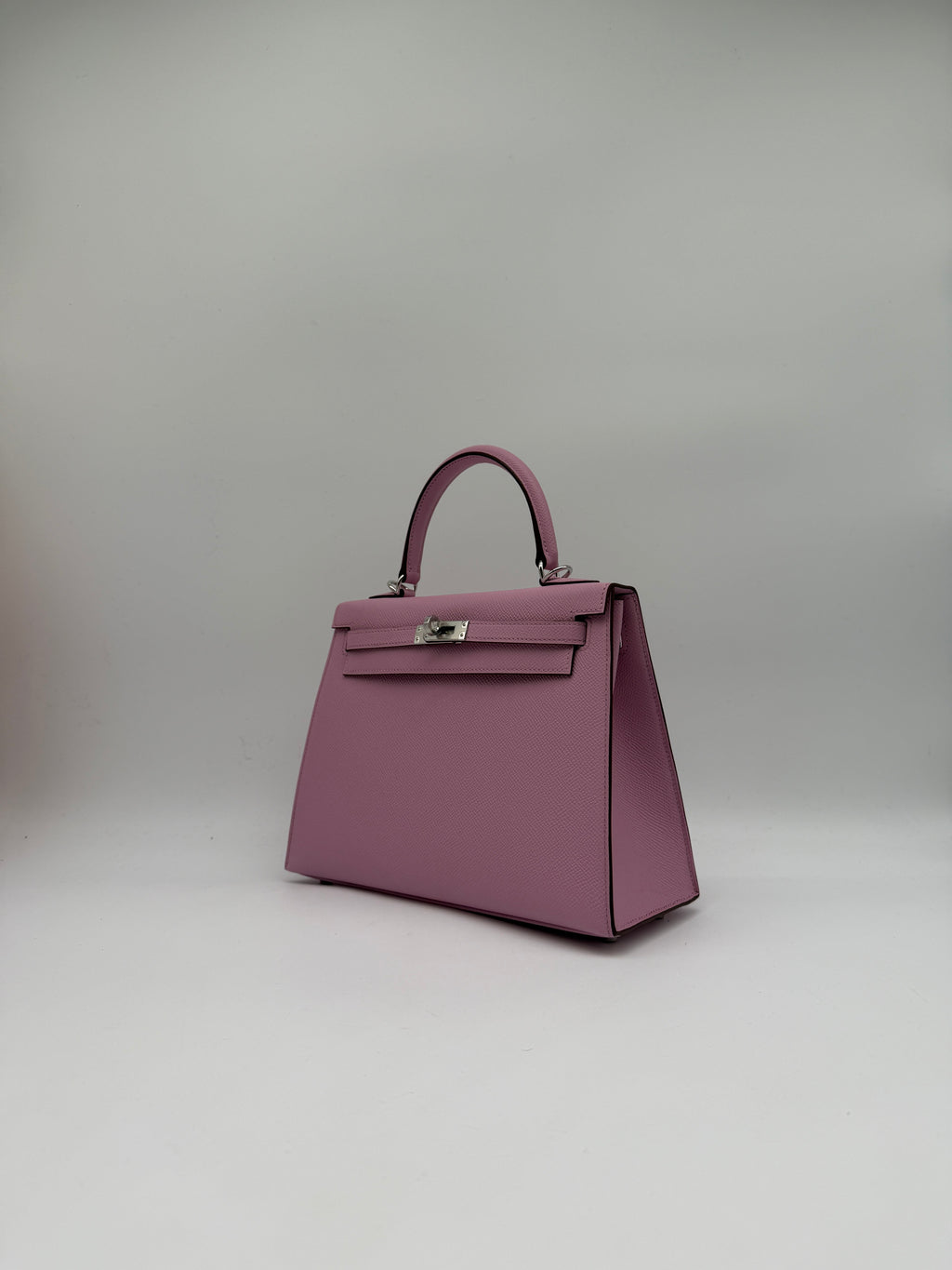 Kelly 25 Sylveter Mauve Epsom Palladium Hardware