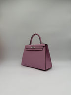 Kelly 25 Sylveter Mauve Epsom Palladium Hardware