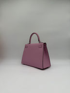 Kelly 25 Sylveter Mauve Epsom Palladium Hardware