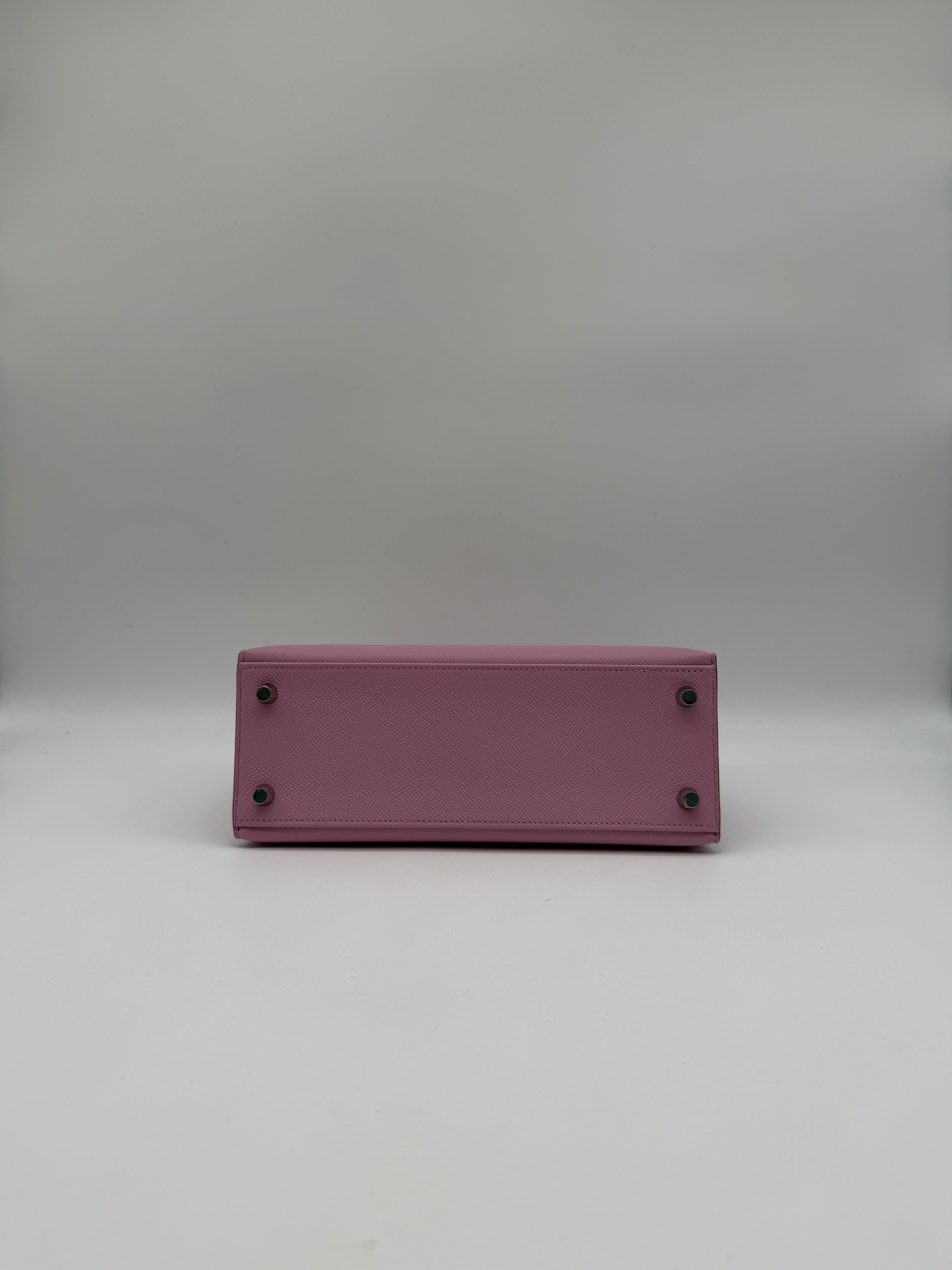 Kelly 25 Sylveter Mauve Epsom Palladium Hardware
