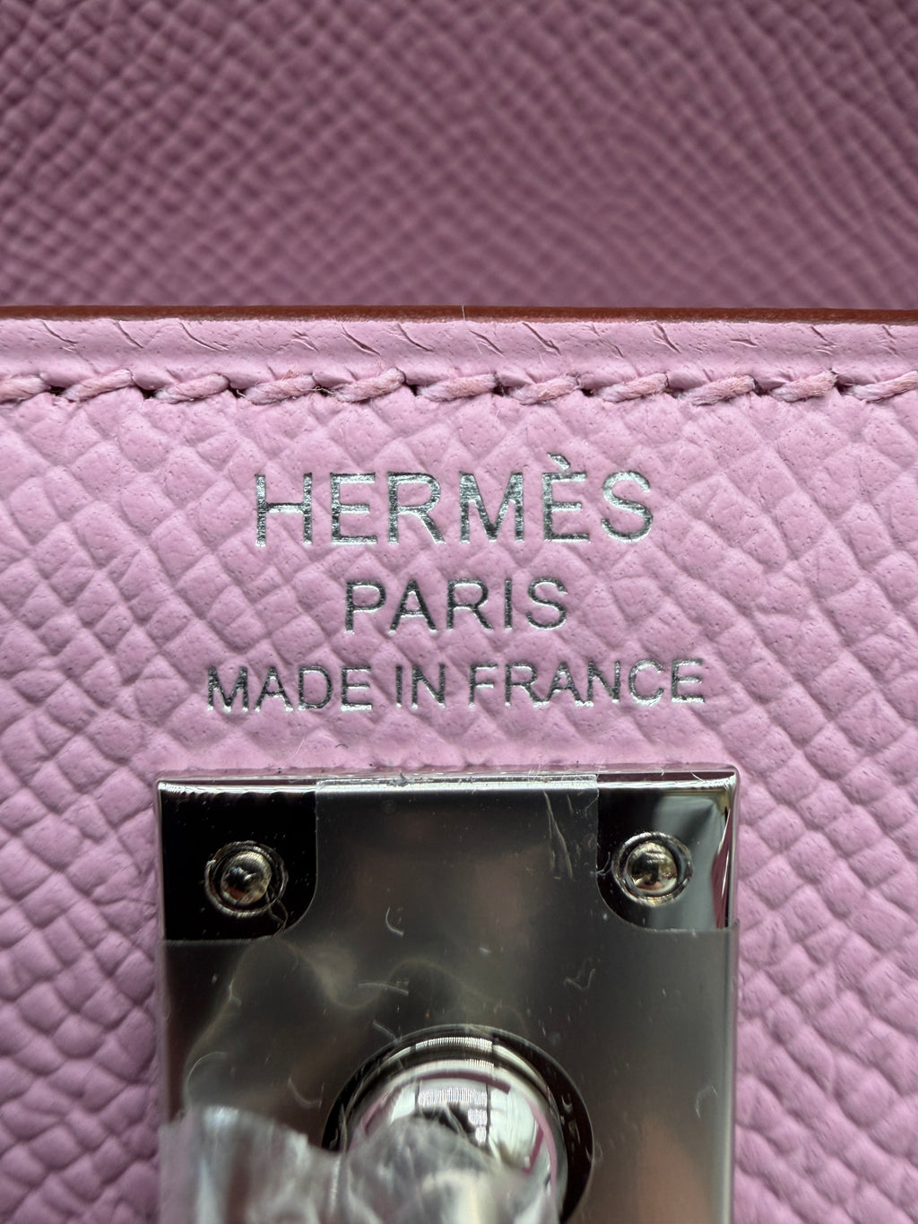 Kelly 25 Sylveter Mauve Epsom Palladium Hardware