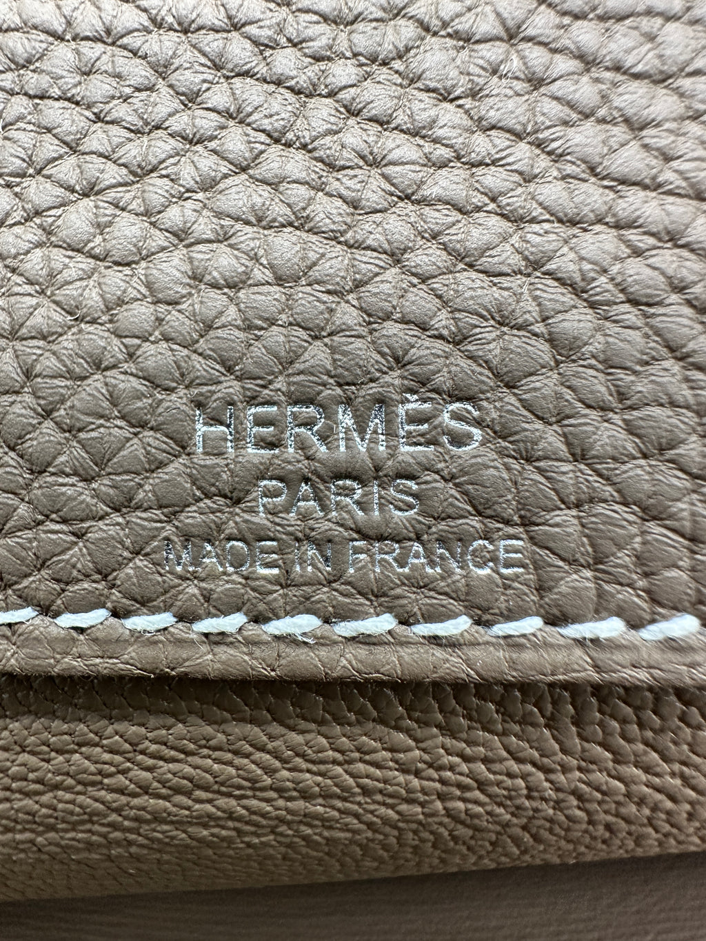 Hermès Kelly Depeches Etoupe Togo Palladium Hardware