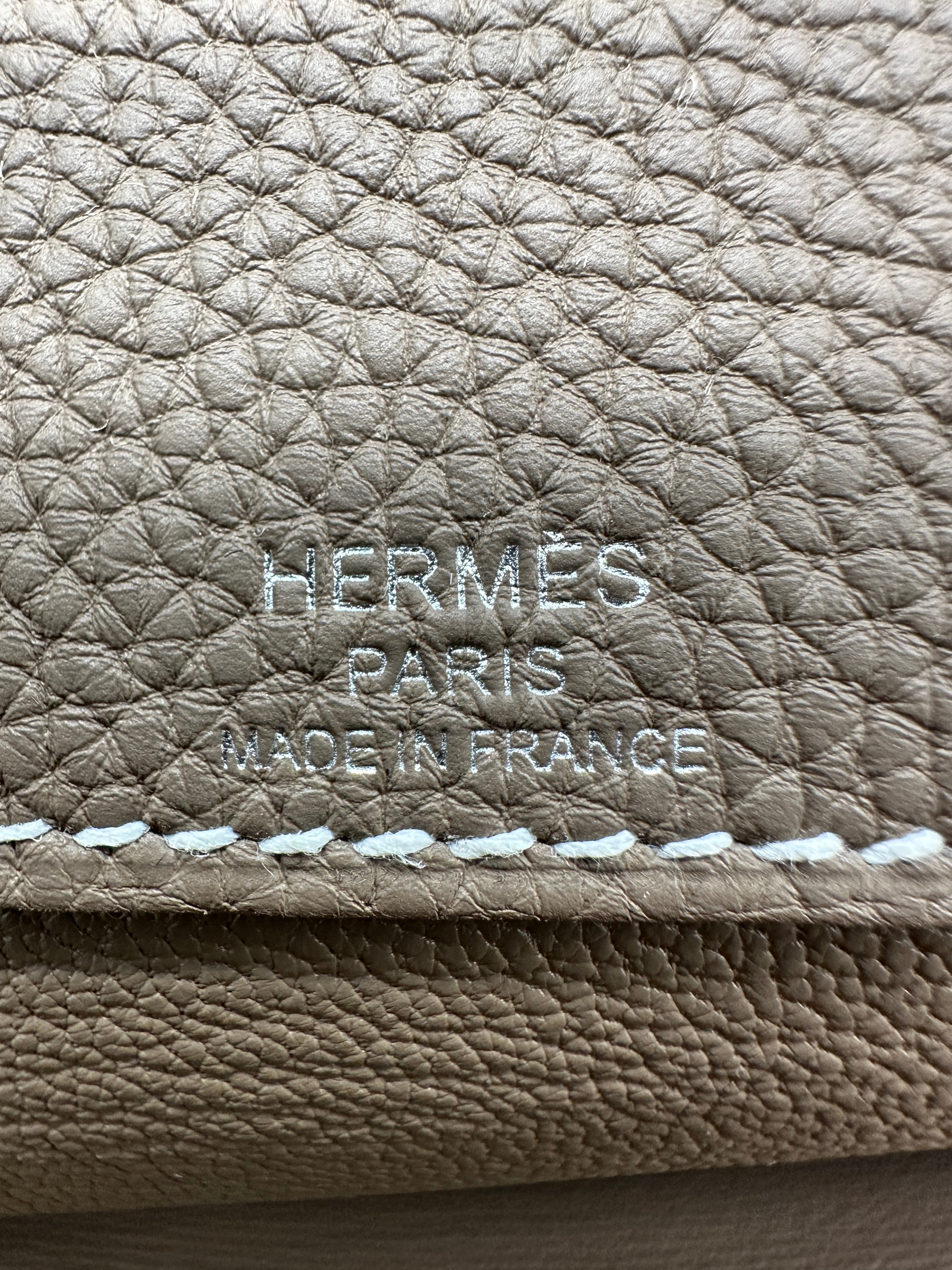 Hermès Kelly Depeches Etoupe Togo Palladium Hardware