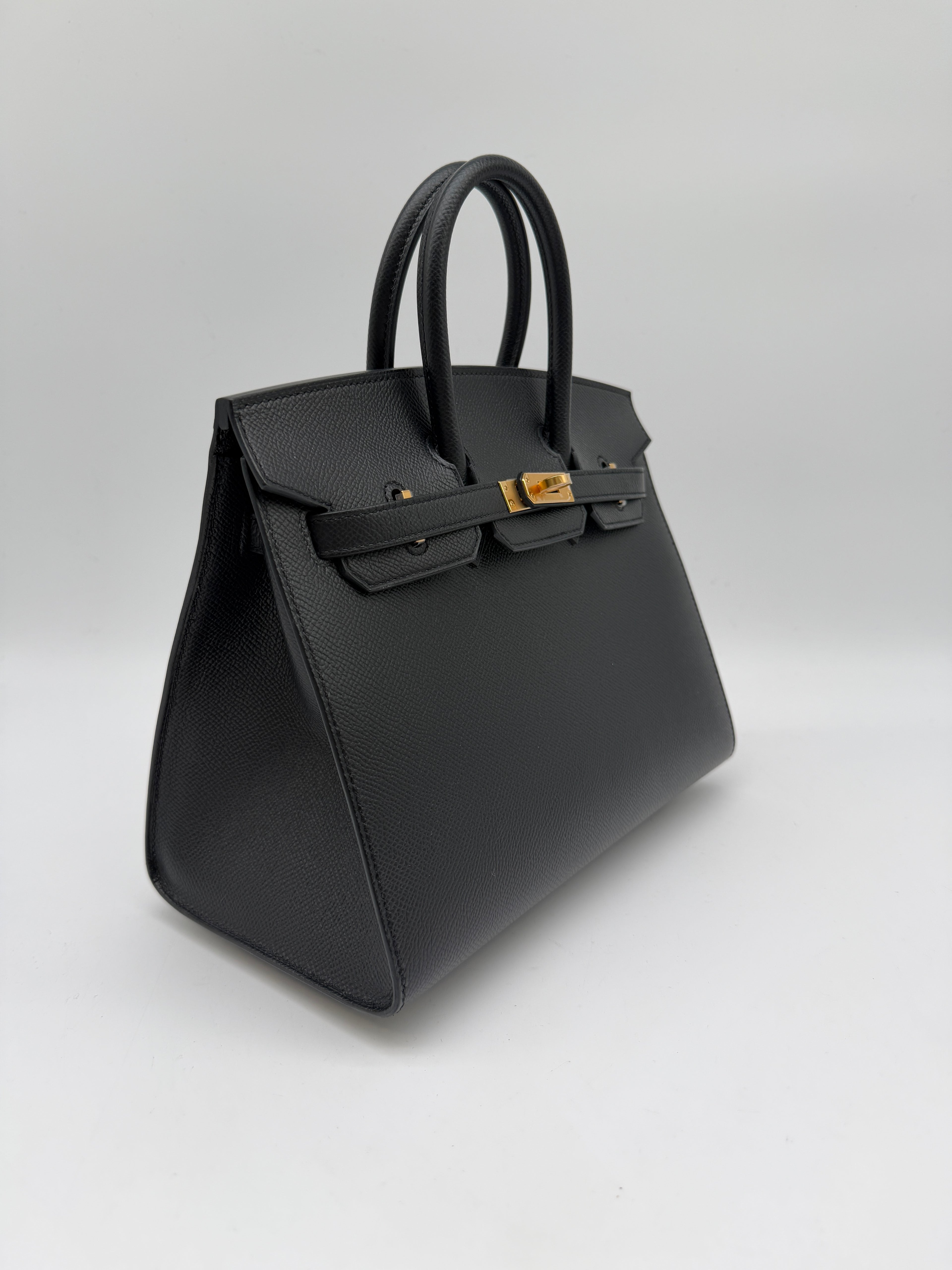 Hermès Birkin 25 Black Epsom Sellier Gold Hardware