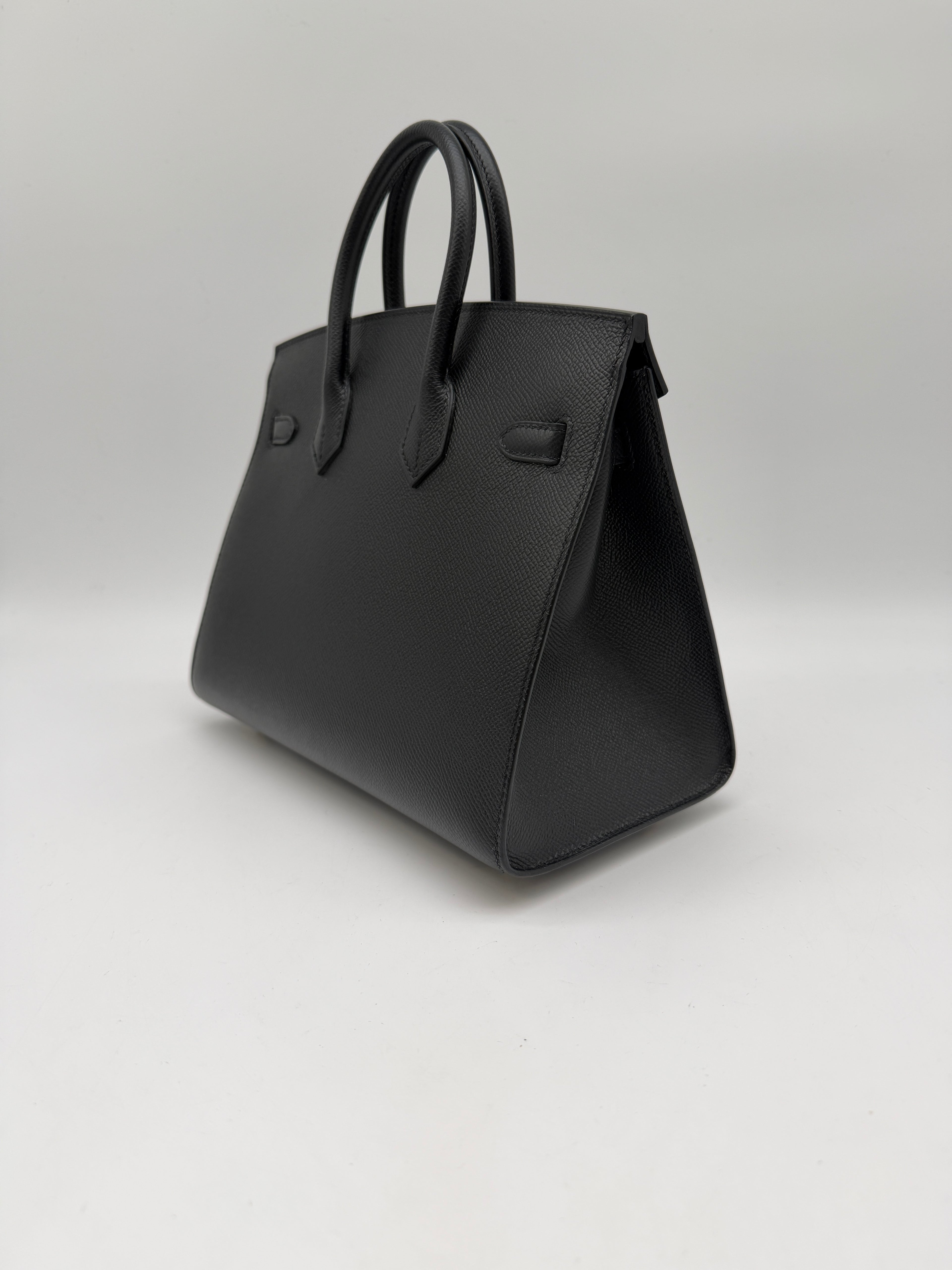 Hermès Birkin 25 Black Epsom Sellier Gold Hardware