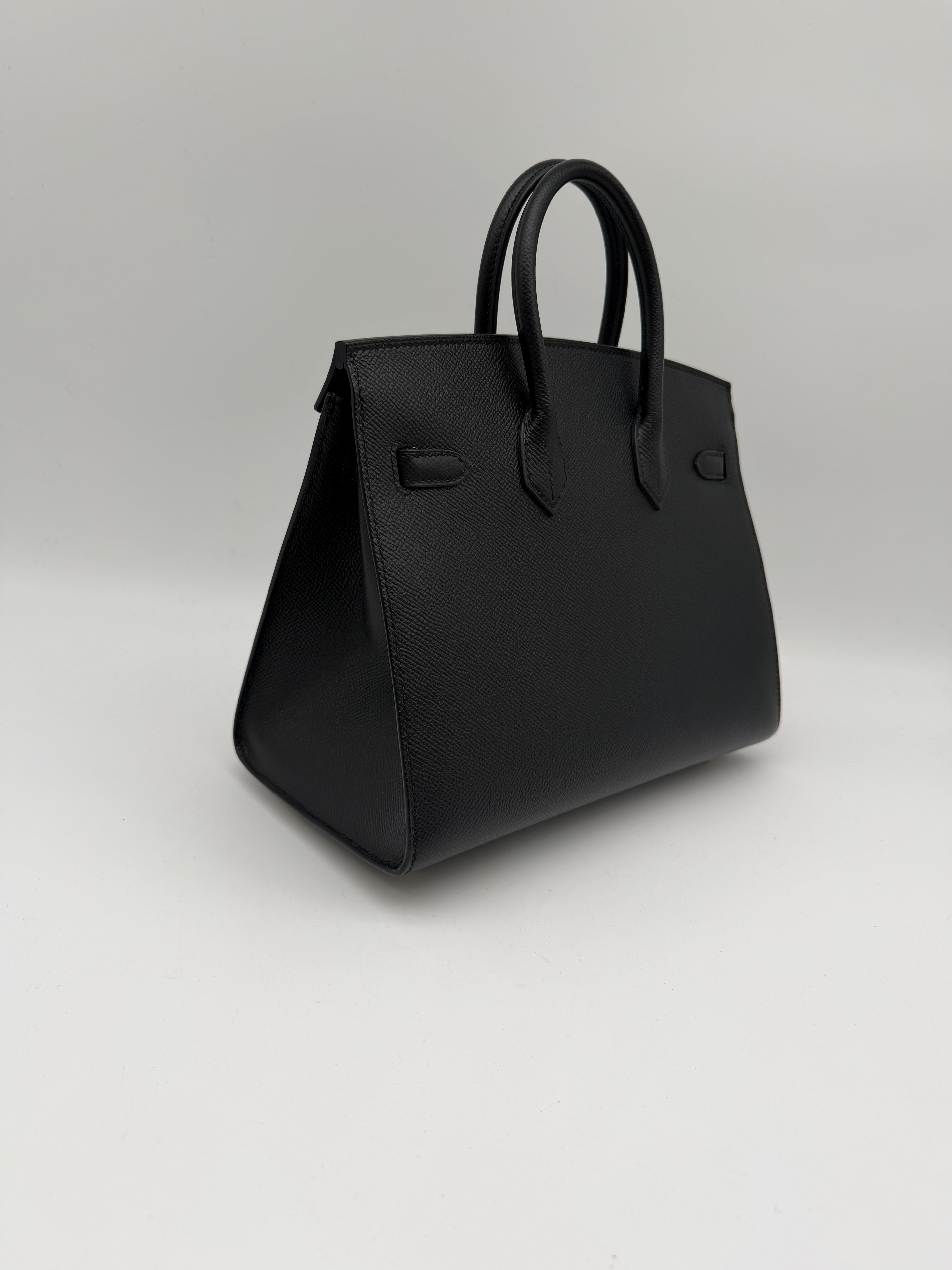 Hermès Birkin 25 Black Epsom Sellier Gold Hardware
