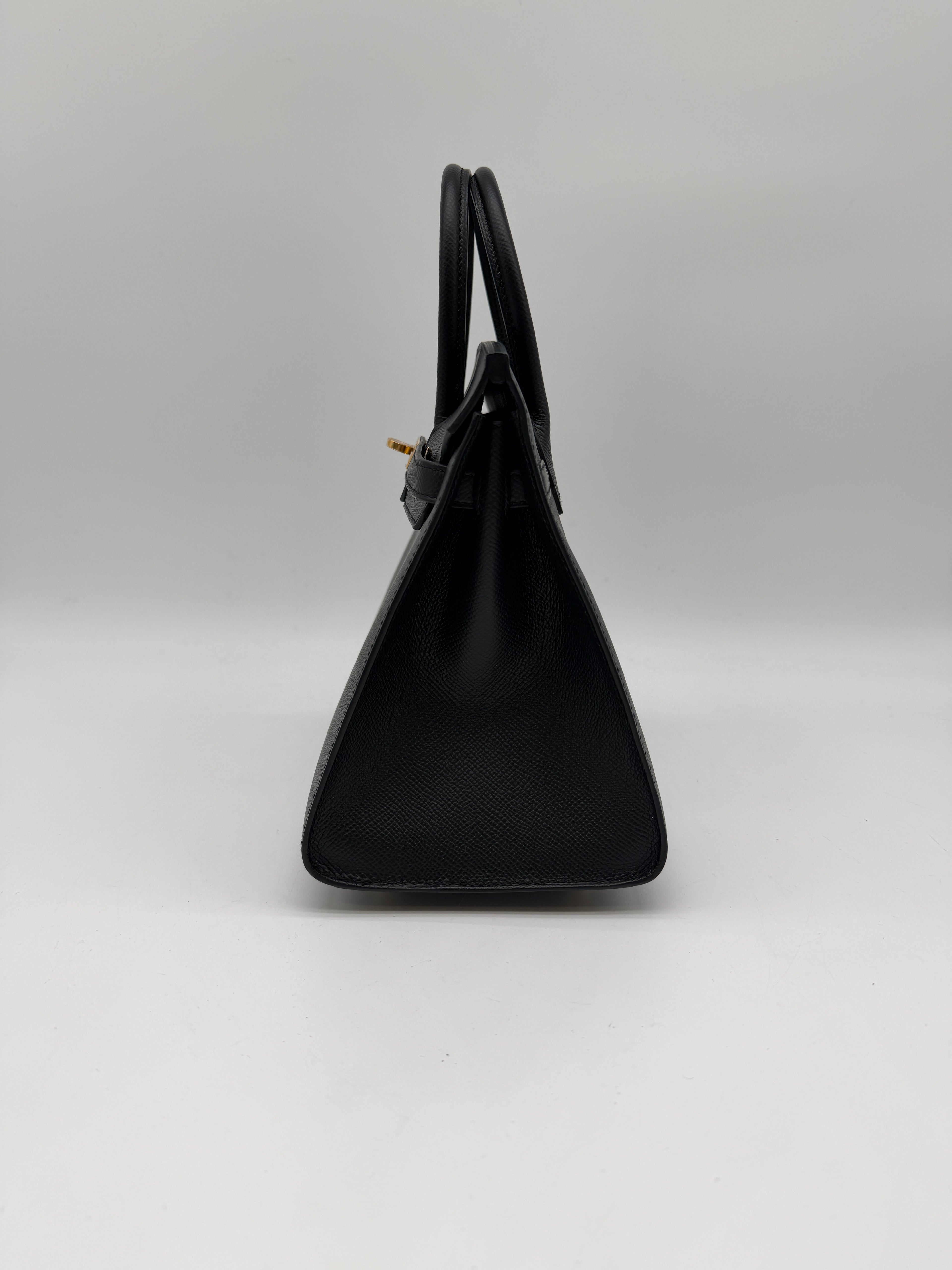 Hermès Birkin 25 Black Epsom Sellier Gold Hardware