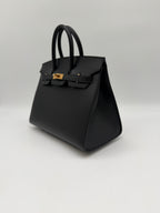 Hermès Birkin 25 Black Epsom Sellier Gold Hardware