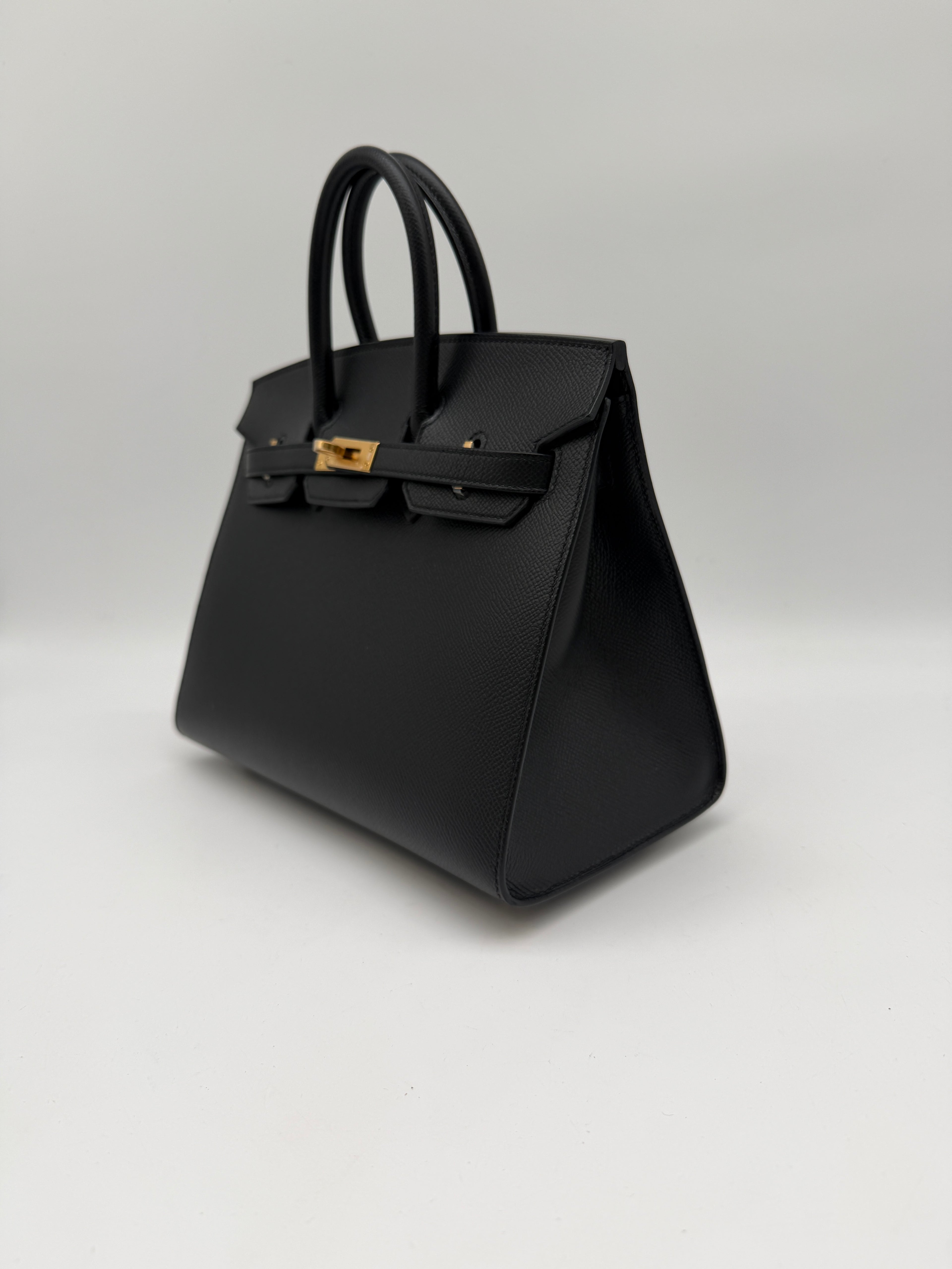 Hermès Birkin 25 Black Epsom Sellier Gold Hardware