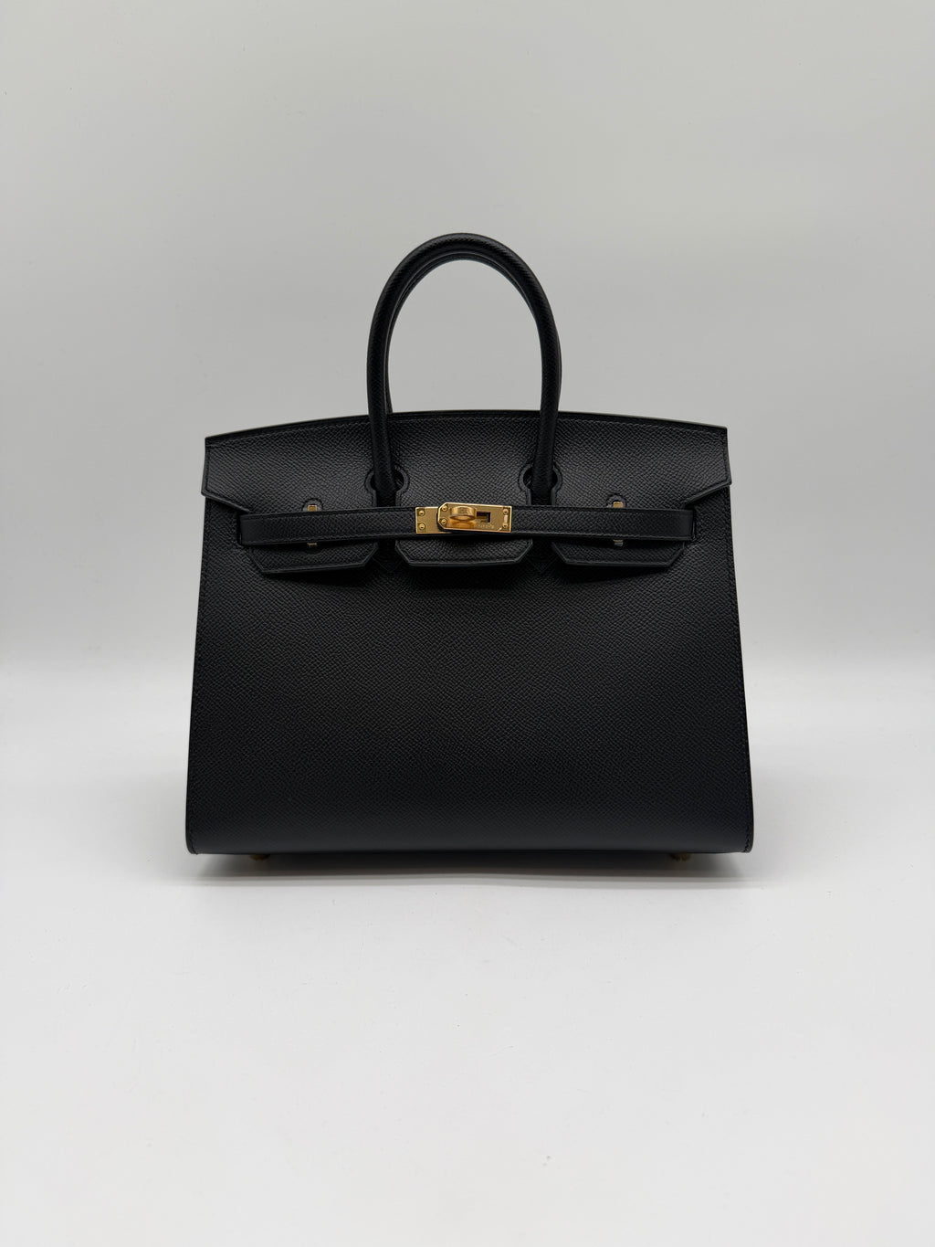 Hermès Birkin 25 Black Epsom Sellier Gold Hardware