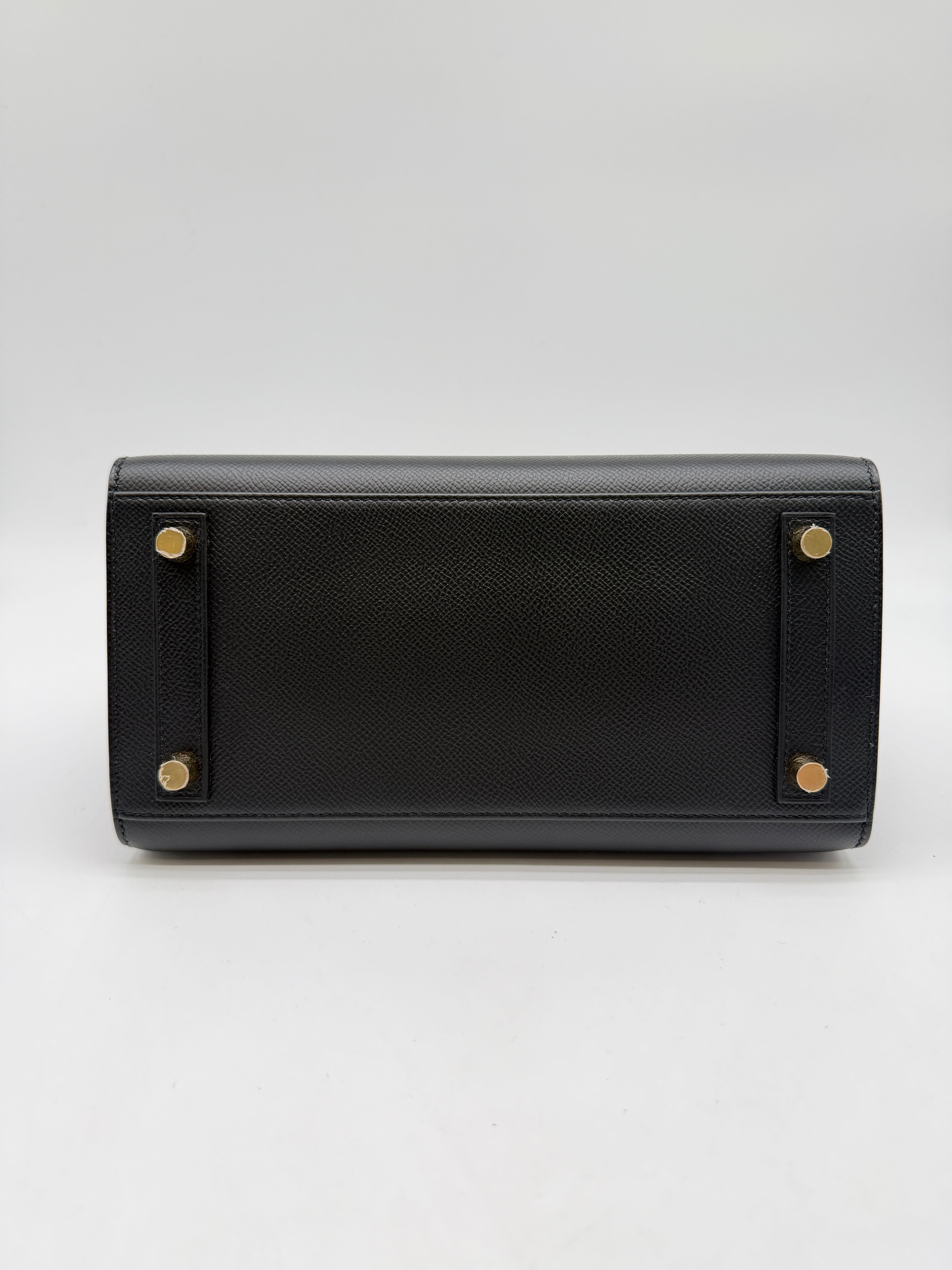 Hermès Birkin 25 Black Epsom Sellier Gold Hardware
