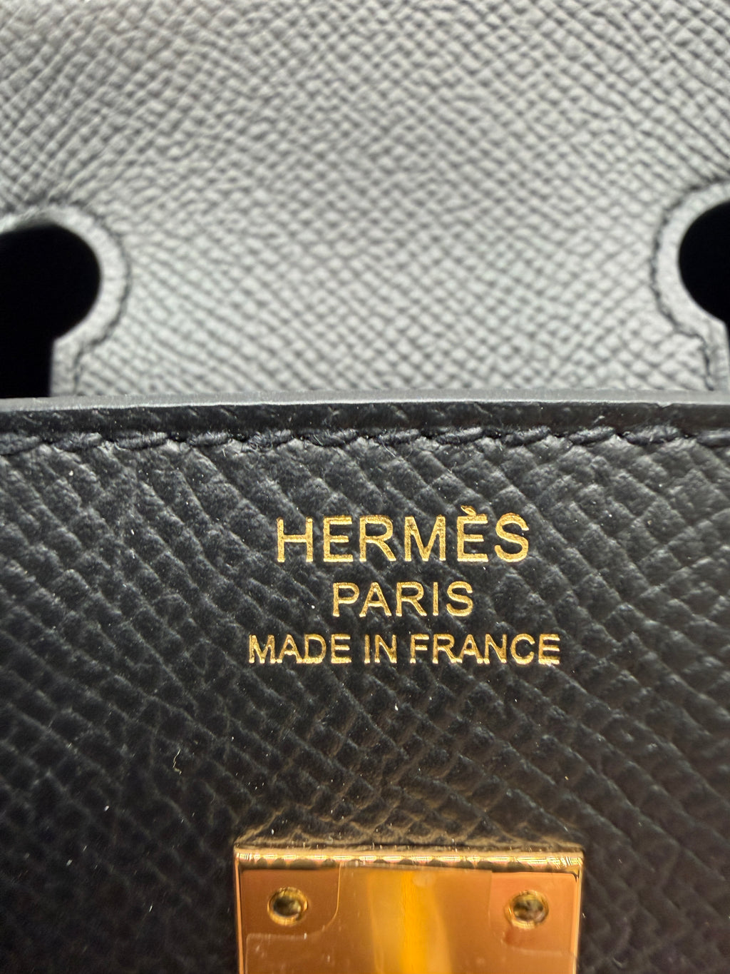Hermès Birkin 25 Black Epsom Sellier Gold Hardware