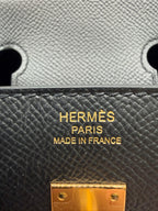 Hermès Birkin 25 Black Epsom Sellier Gold Hardware