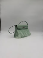 Hermès Kelly Elan Folie Vert Deau Foile Matte Porosus Palladium Hardware