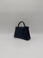 Hermès Mini Kelly Bleu Abysse Box Leather Permabrass Hardware