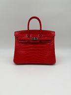 Hermès Birkin 25 Geranium Matte Alligator Palladium Hardware
