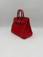 Hermès Birkin 25 Geranium Matte Alligator Palladium Hardware