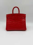 Hermès Birkin 25 Geranium Matte Alligator Palladium Hardware