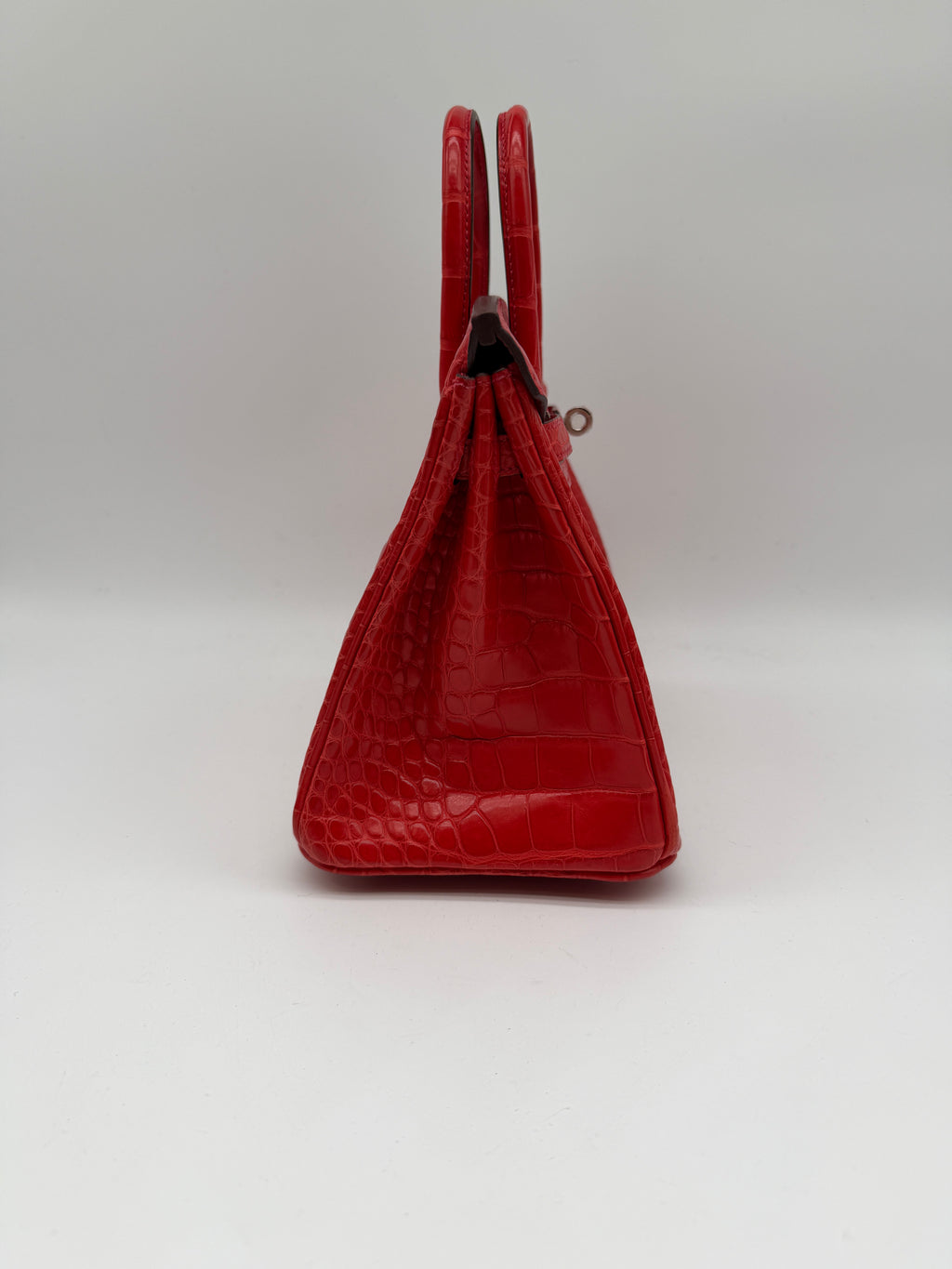 Hermès Birkin 25 Geranium Matte Alligator Palladium Hardware