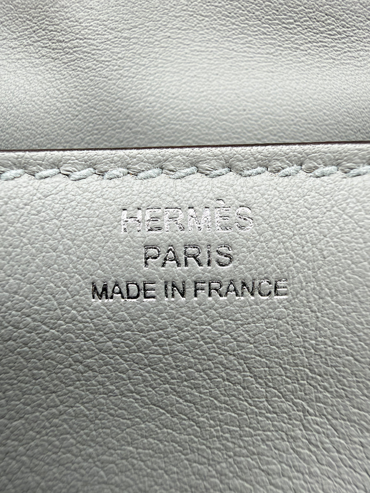 Hermès Kelly Doll Bleu Glacier/ Vert Maquis Swift Palladium Hardware