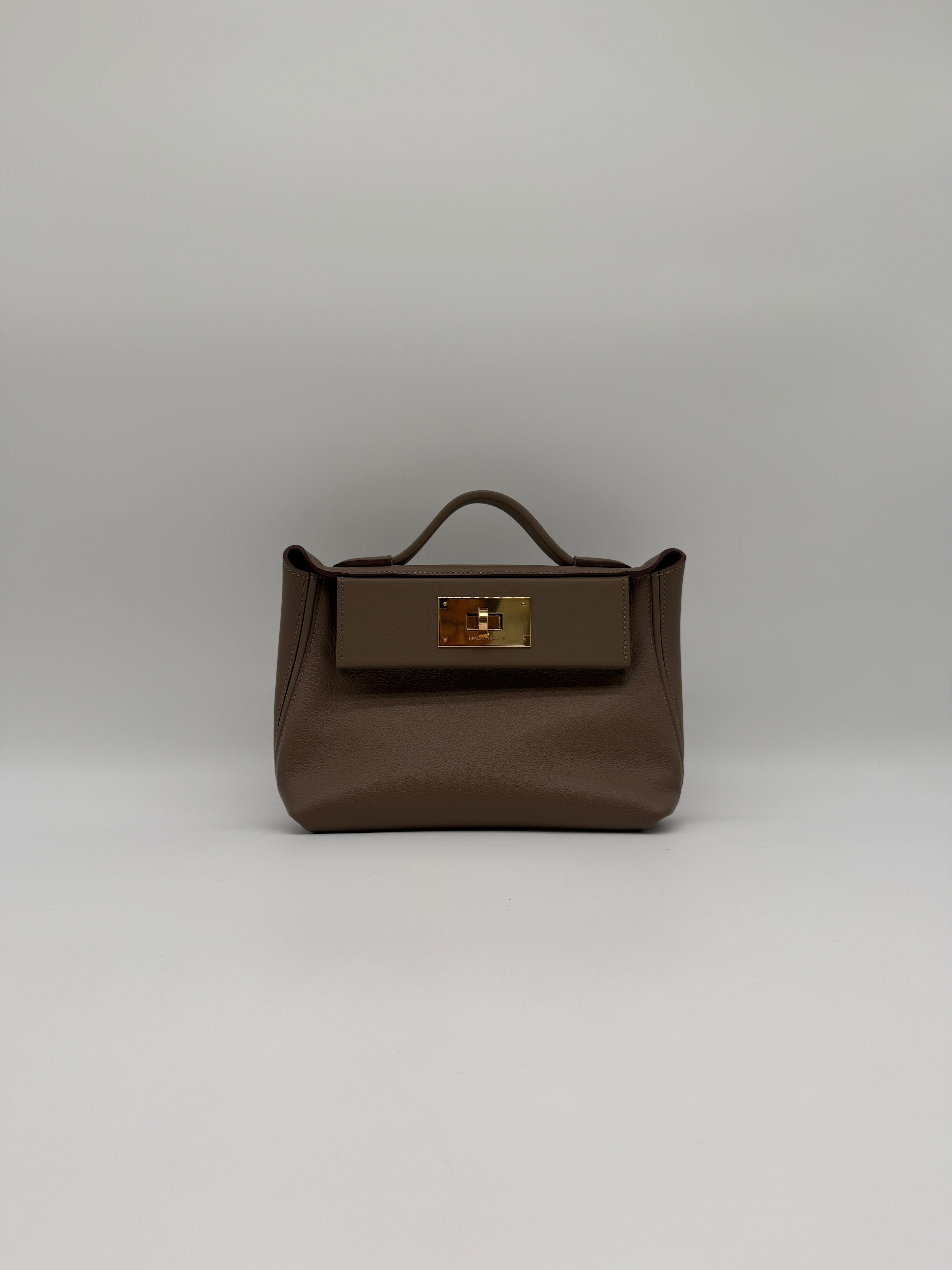 Hermès 24/24 - 21 Etoupe Evercolor/Swift Gold Hardware