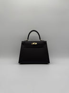 Hermès Kelly 25 Bai Brun Epsom Permabass Hardware