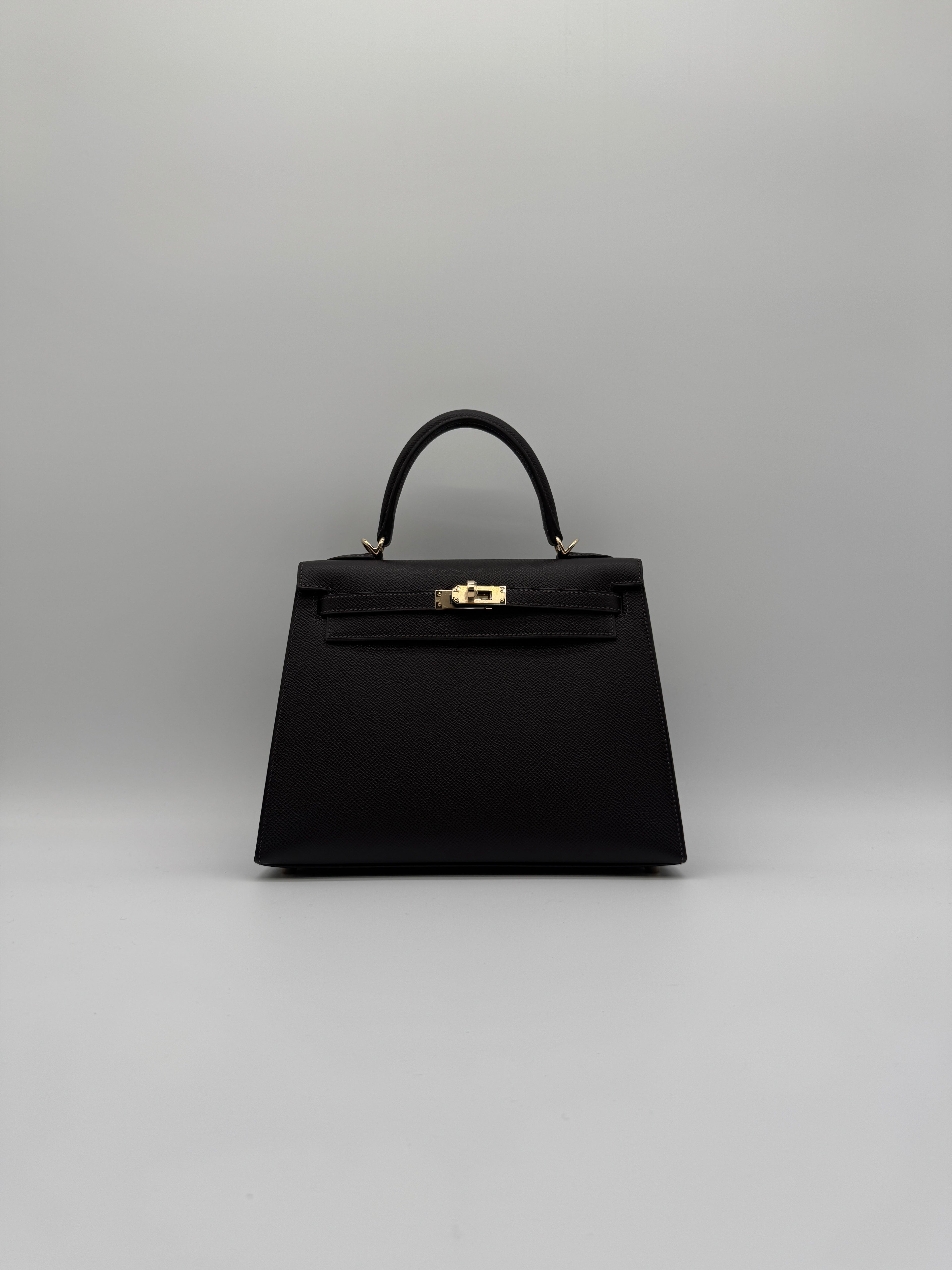 Hermès Kelly 25 Bai Brun Epsom Permabass Hardware