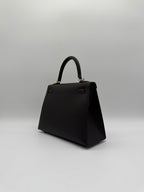 Hermès Kelly 25 Bai Brun Epsom Permabass Hardware