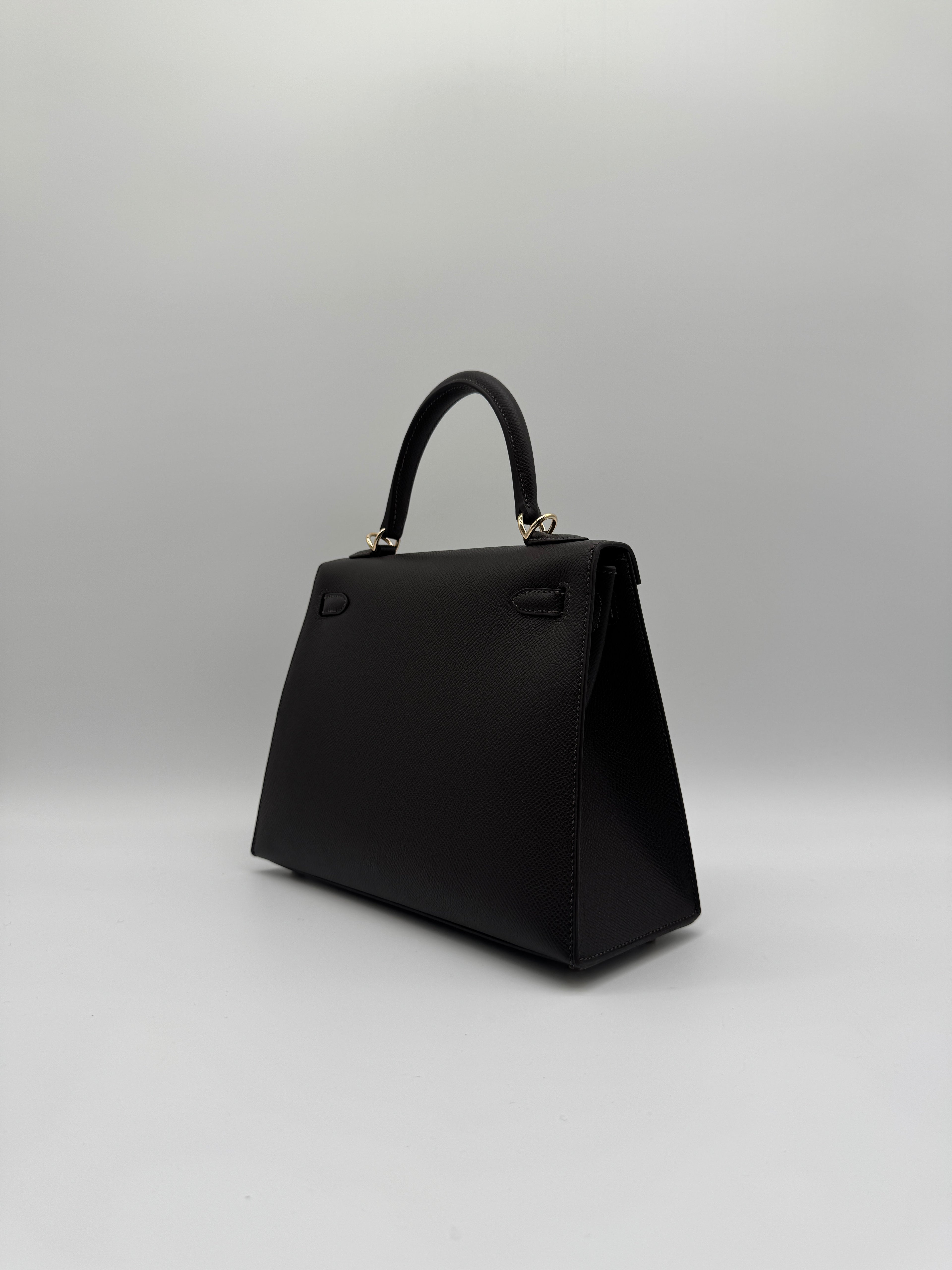 Hermès Kelly 25 Bai Brun Epsom Permabass Hardware