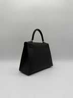 Hermès Kelly 25 Bai Brun Epsom Permabass Hardware