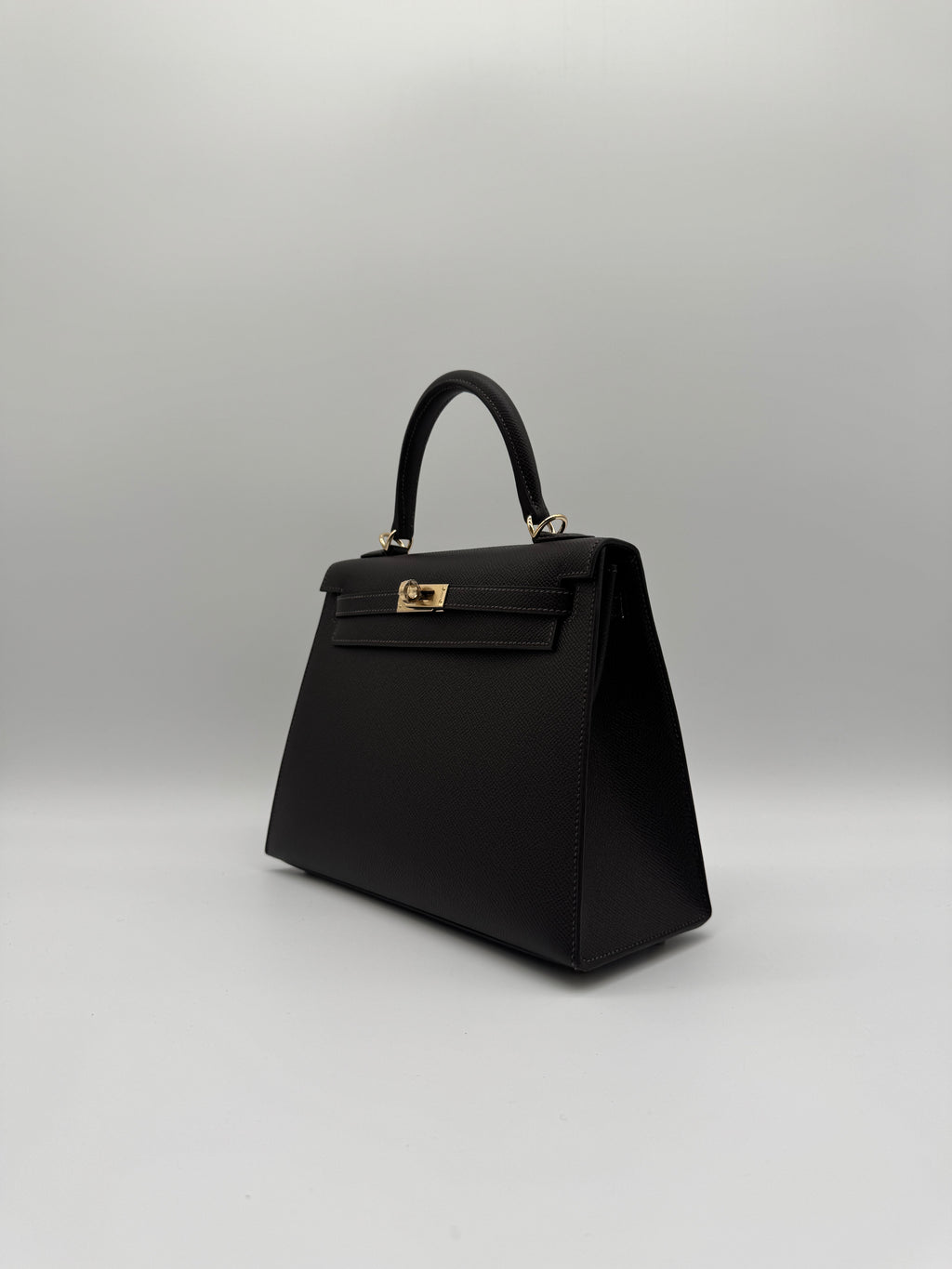 Hermès Kelly 25 Bai Brun Epsom Permabass Hardware